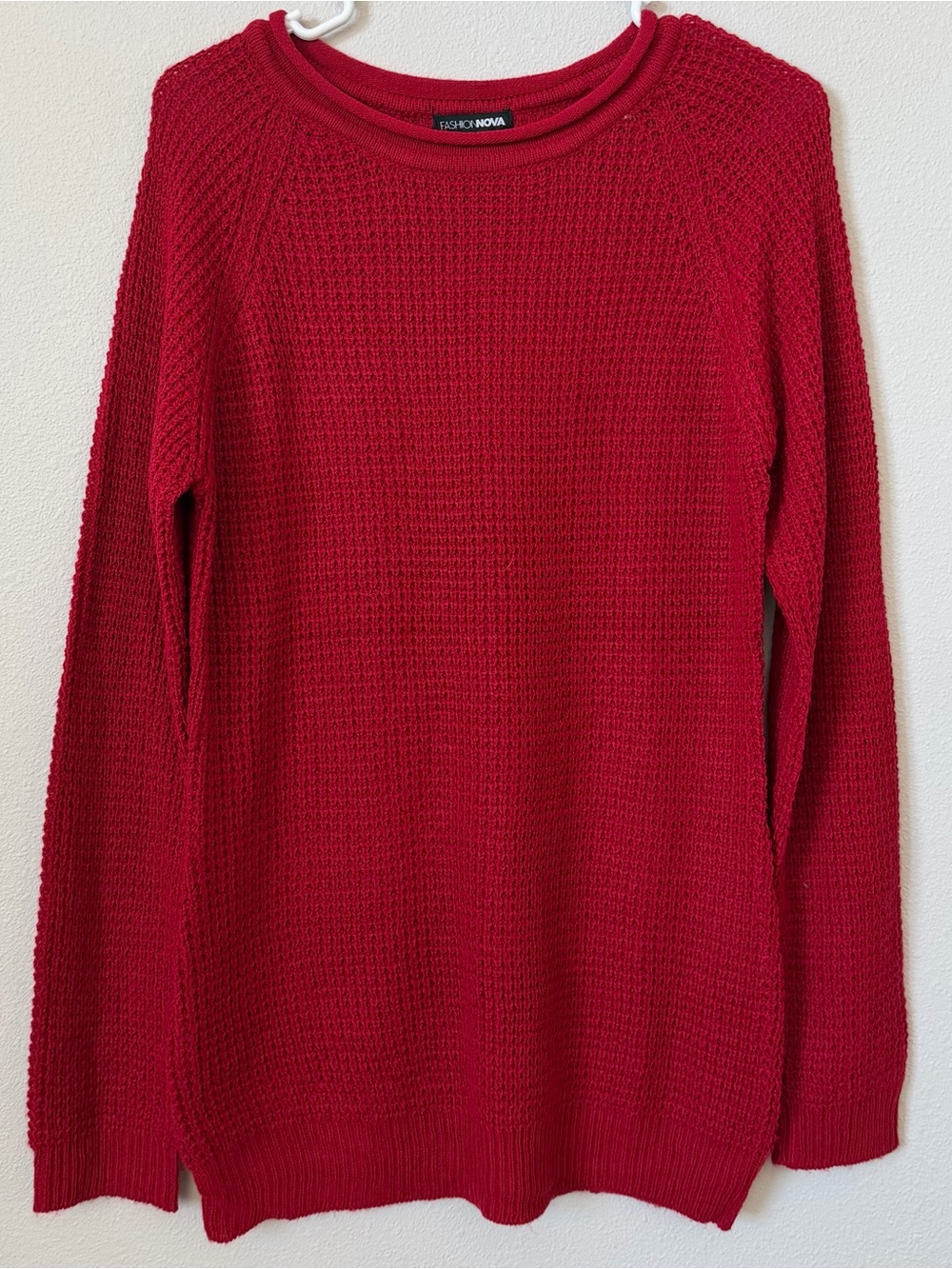 Fashion Nova Waffle Knit Sweater